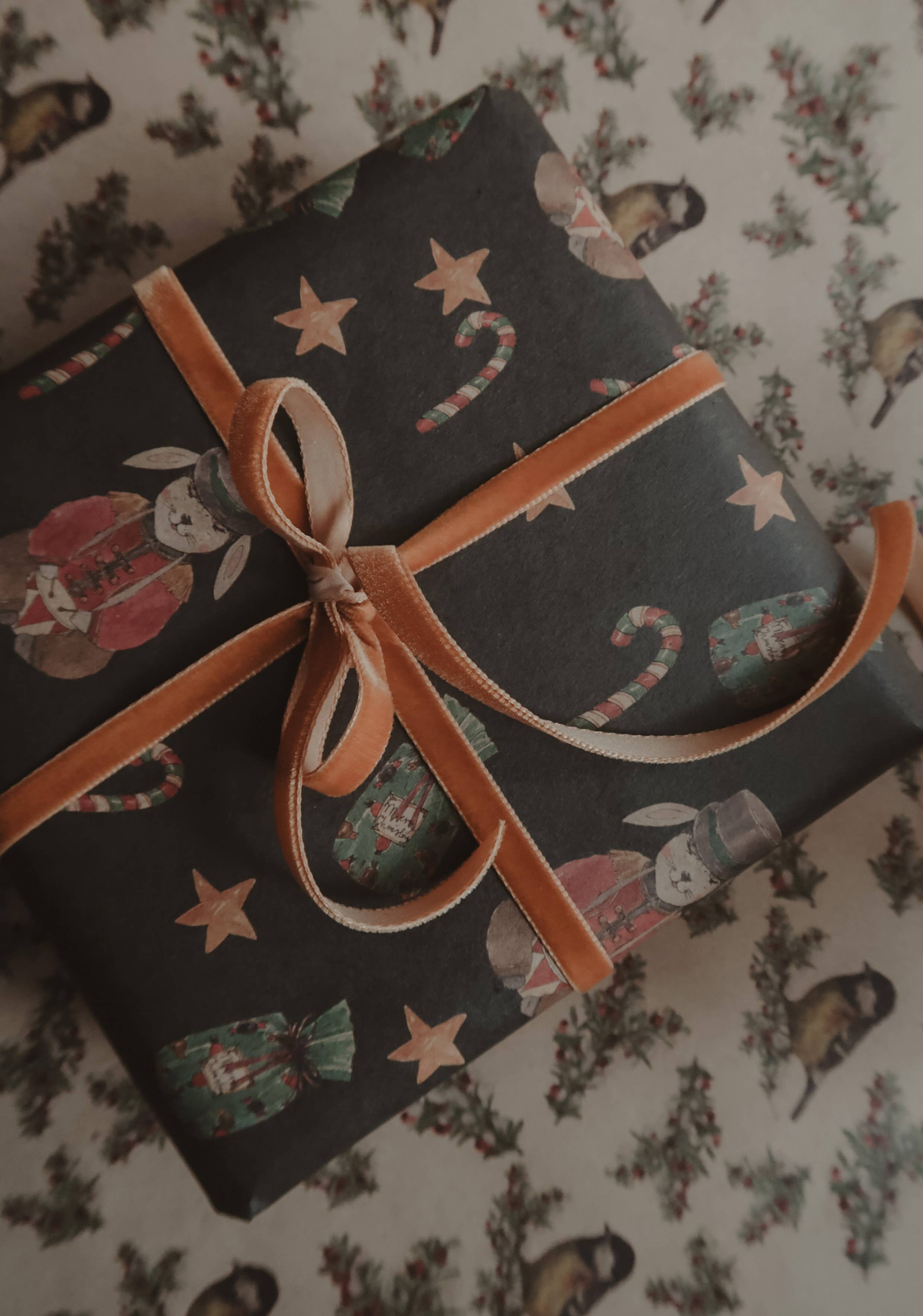 MyDesignPictures - Wholesale Flat Wrap - Christmas Bunny Kraft Wrapping Paper