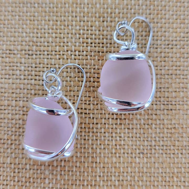 Sadie Green's Jewelry - Wholesale Dangle Earrings - Cultured Sea Glass Earring ALP-SG-E2H6