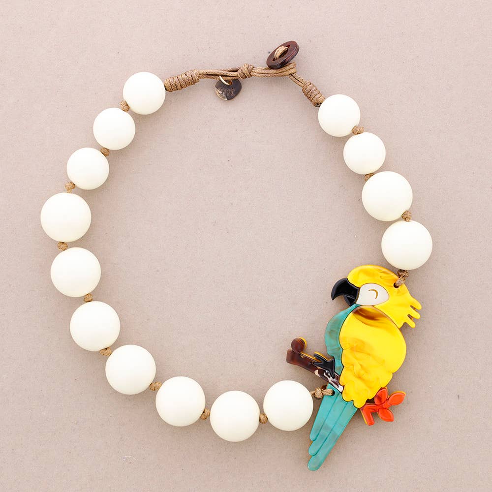 Sonata – wholesale Beaded bracelet – Triple Bird Resin Ball Necklace4