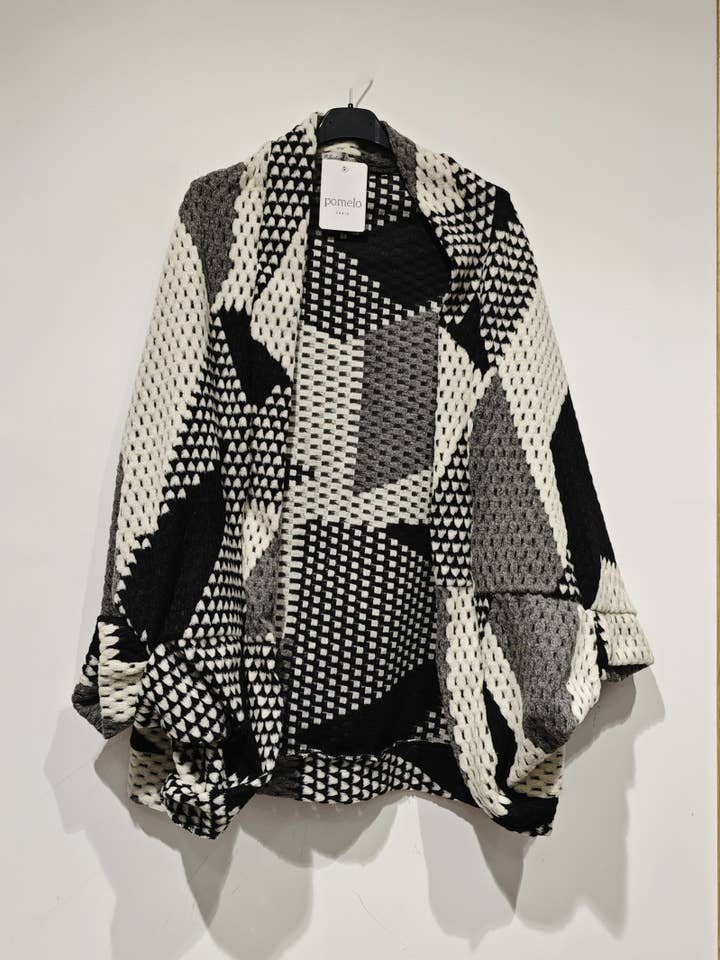 Pomelo paris - Wholesale Cardigan - Women's - SEE CAP BLACK2