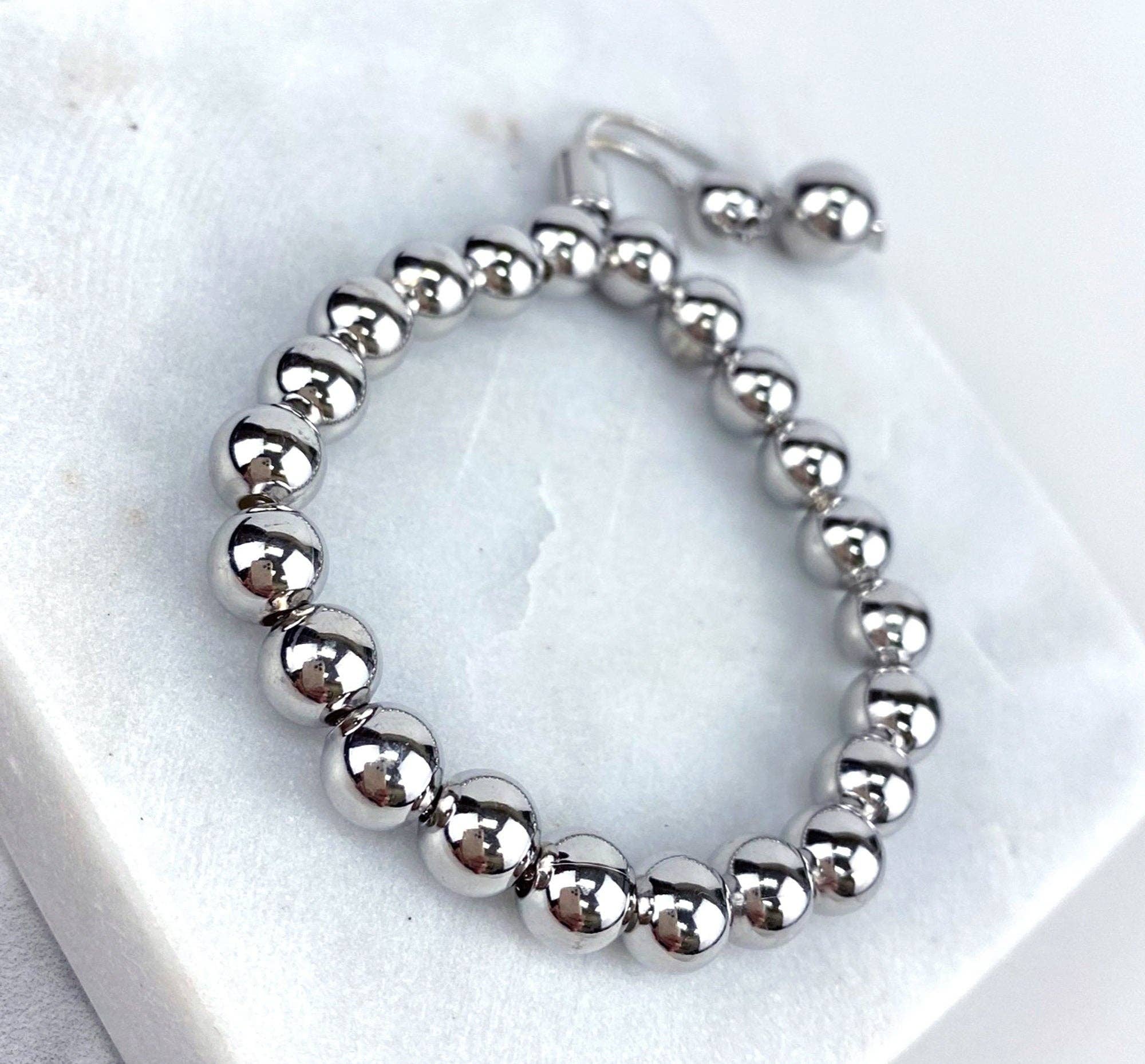 Luxus Accessories - Vendita all'ingrosso Bracciale con perline - Bracciale regolabile con perline in oro bianco o oro bianco 18 carati4