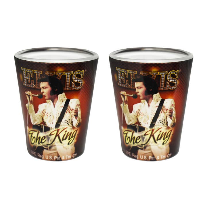 Elvis Shot Glass - The King Red for wholesale by MID-SOUTH PRODUCTS