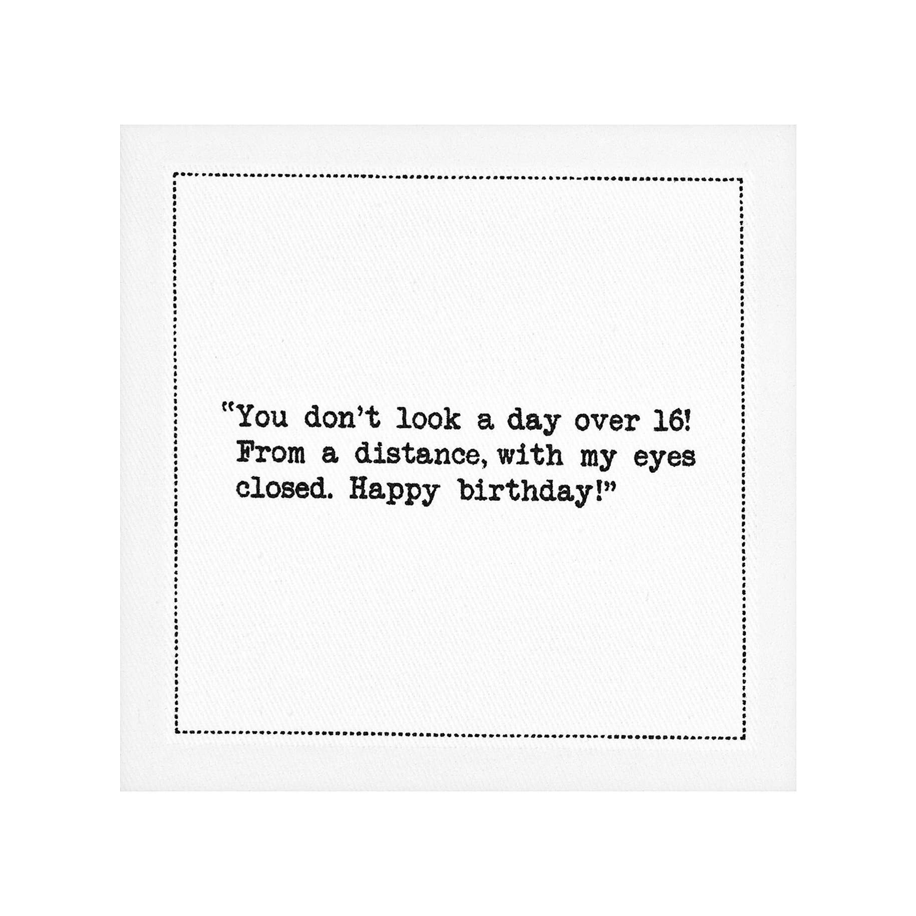 Five Star Napkins Inc. - Wholesale Disposable Napkin - Birthday Quotes  - White Cotton Cocktail Napkins 50x4