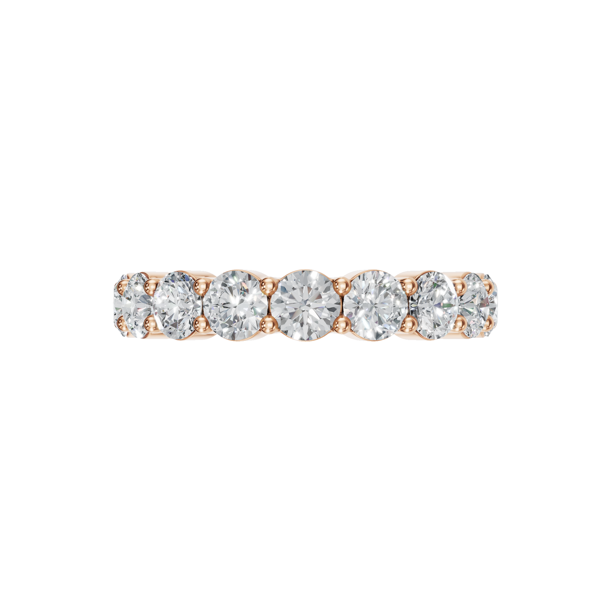 PureYou Jewelry - Wholesale Wedding Band/Ring - Certified Wedding Eternity Band Ring in Lab Grown Diamond10