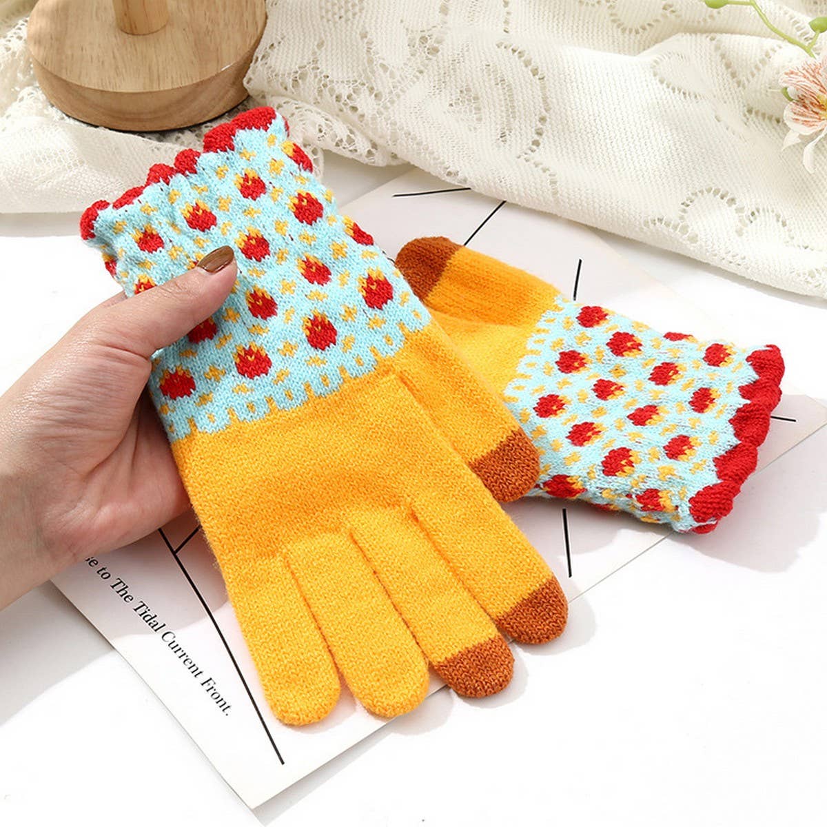 ACCITY - Wholesale Gloves - Unisex - Cute Knit Gloves for Women – Touchscreen Warm_CWAG014715