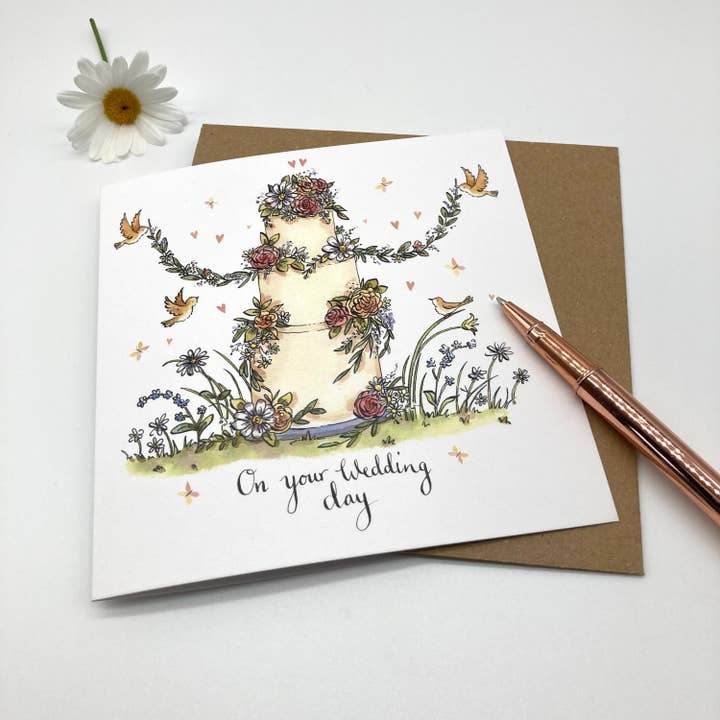 Ink and Snail Limited - Wholesale Wedding card - Wedding Card - Wedding Cake2