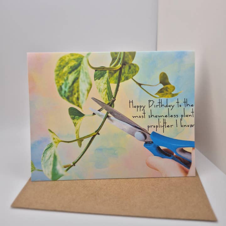 Plant Propagator Birthday Card: Funny Card for Plant Lover for wholesale by Push the Envelope Cards