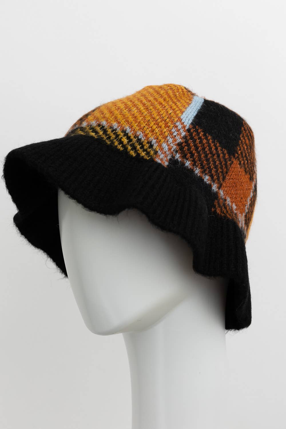 Leto Accessories - Vente Bonnet – femme - Bonnet style chapeau seau à motif à carreaux7