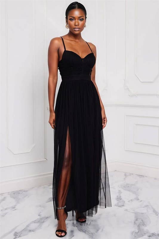 5besties inc - Vente Robe – femme - Robe longue en résille3