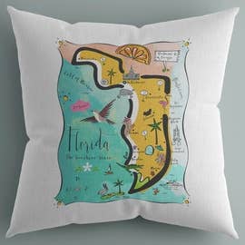 Florida Decorative Pillow (with Insert) for wholesale by Gooseberry Designs