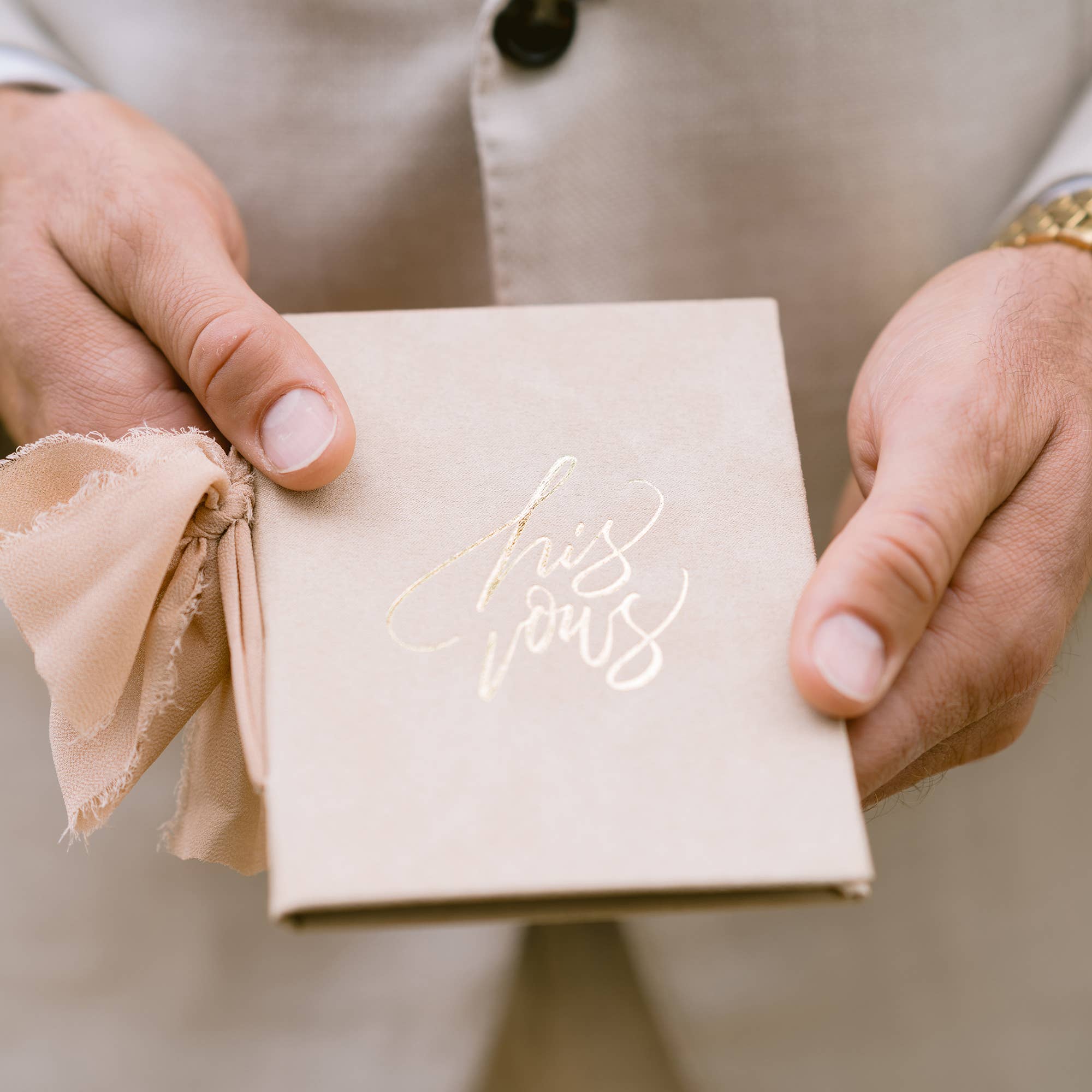 Everbae - Wholesale Journal/Diary - Velvet Hardcover Wedding Vow Books with Silk Ribbon16