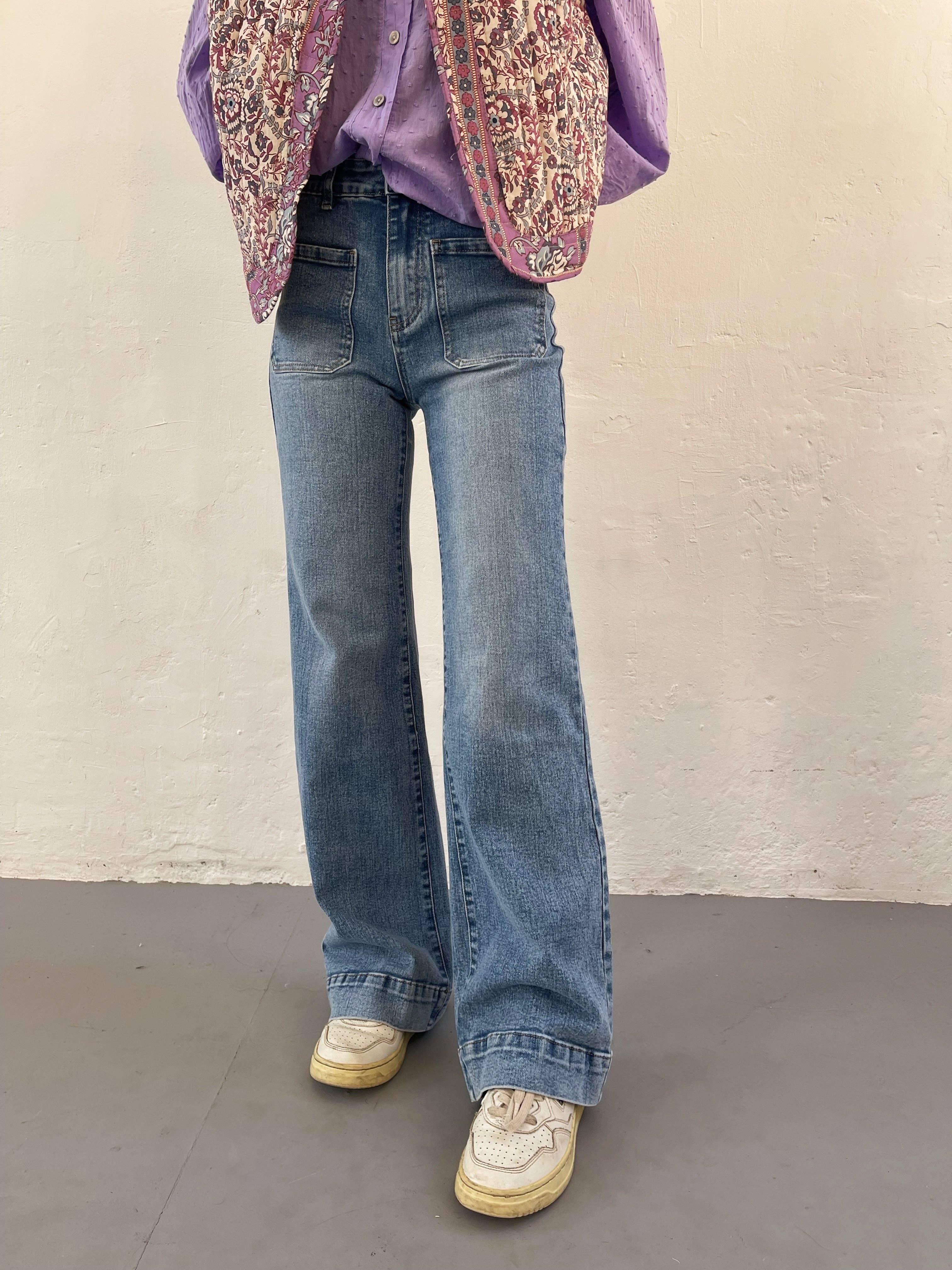 MindTraveler - Vente Jean – femme - Jean Claudia taille mi-haute à haute, long et élastique0