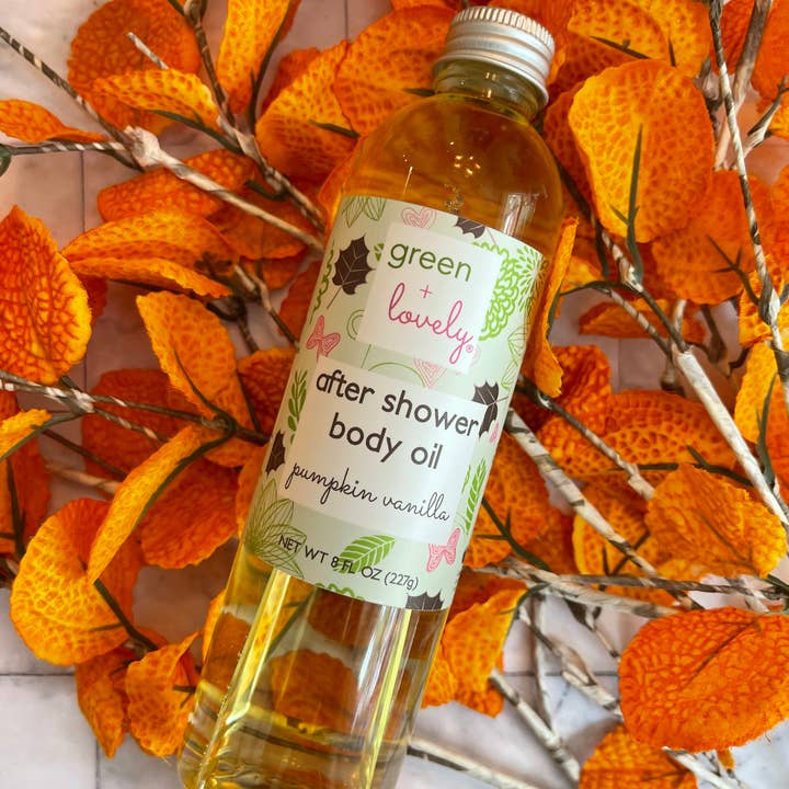 green + lovely - Wholesale Bath/Body Oil - PUMPKIN VANILLA After Shower Dry Body Oil - Mineral Oil Free