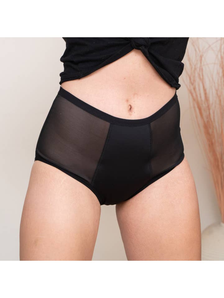 NOBLOOD - Wholesale Menstruatie-ondergoed - Dames - ELEEN Transparante menstruatiebroek met hoge taille