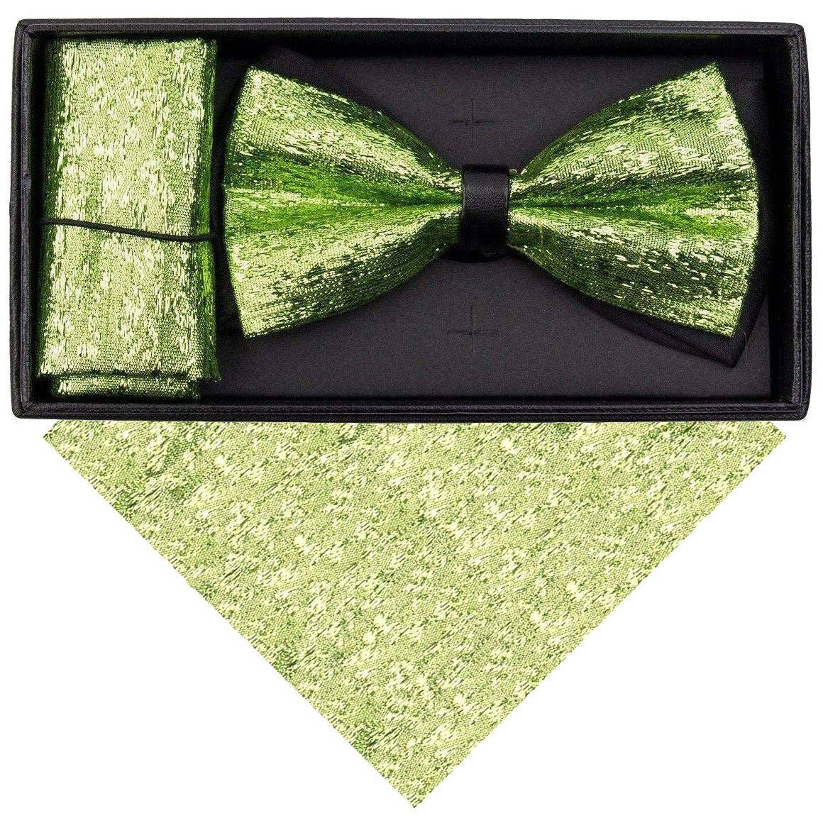 Dubal Brothers - Wholesale Bow Tie - Men's - VITTORIO FARINA Rhinestone Bowtie & Pocket Square by Classy Cufflinks22
