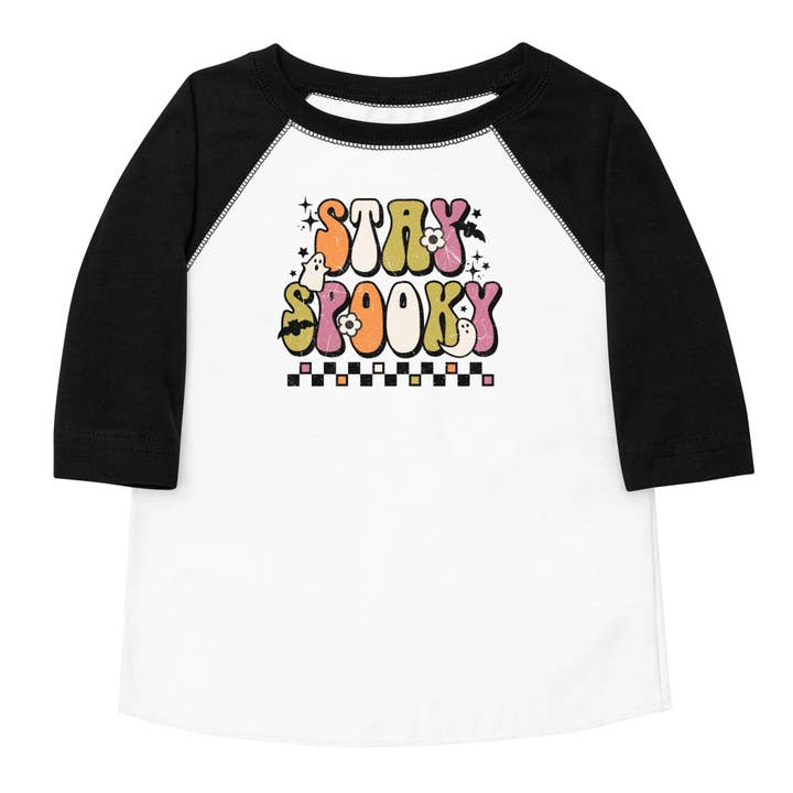 Stay Spooky 3/4th Sleeve Toddler Tee for wholesale by Whiskey & Vine