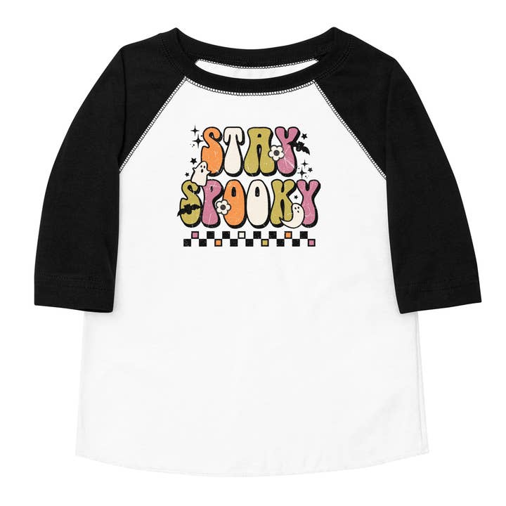 Stay Spooky 3/4th Sleeve Toddler Tee for wholesale by Whiskey & Vine