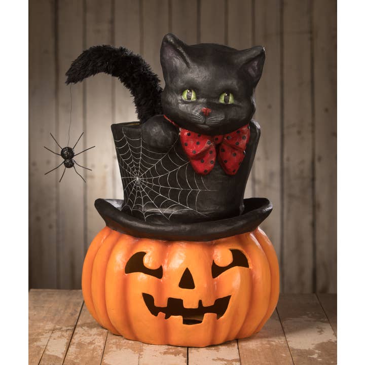 Bethany Lowe Designs - Wholesale Decorative Figurine - Top Hat Surprise Jack O'lantern