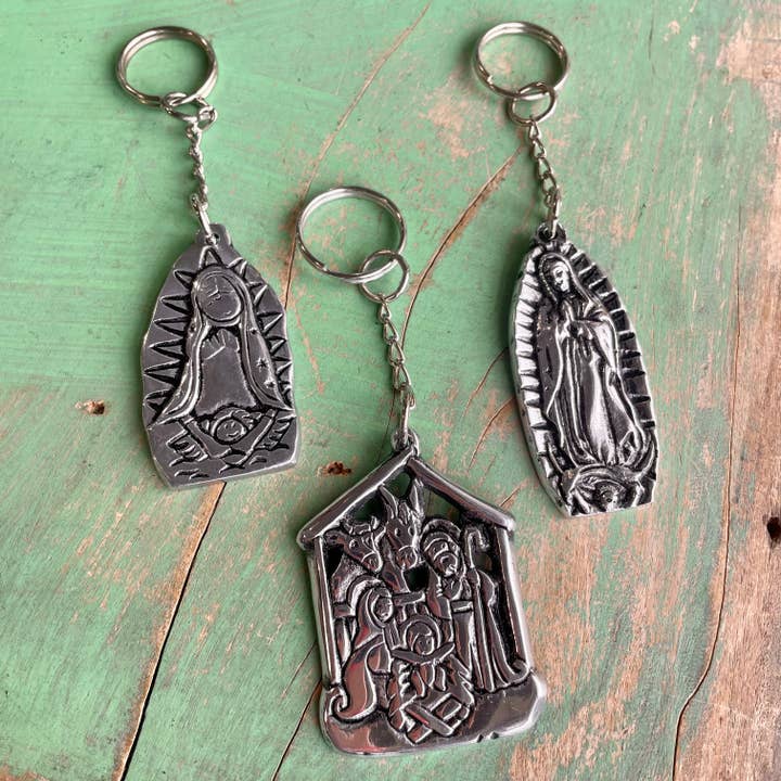 Pewter Keychains for wholesale by Love and Honor Jesus LLC