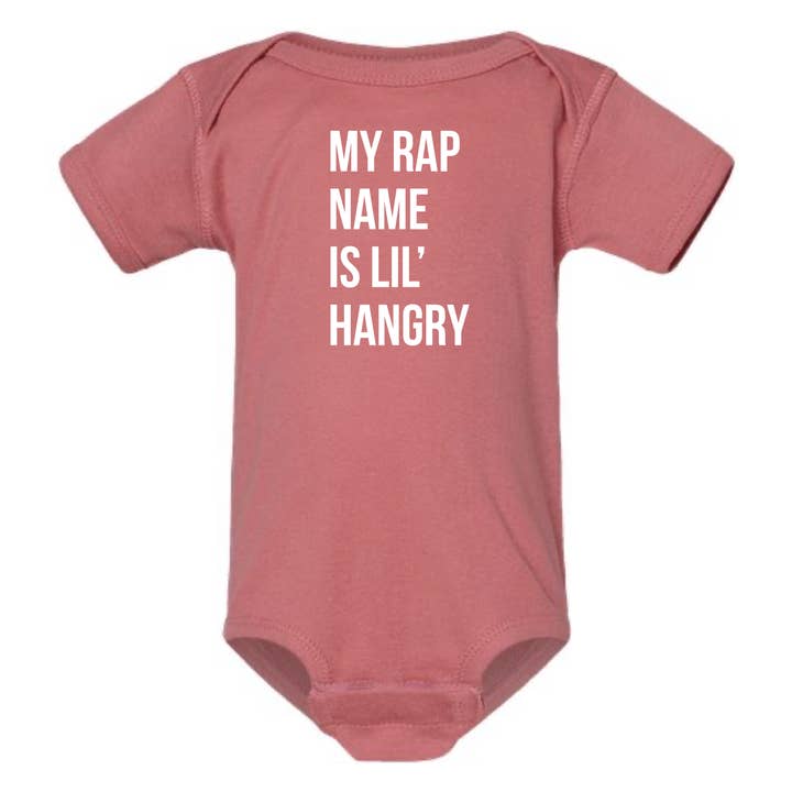 dkhandmade - Wholesale Bodysuit (Non-Footed) - Baby - MY RAP NAME IS LIL' HANGRY BABY ONESIE