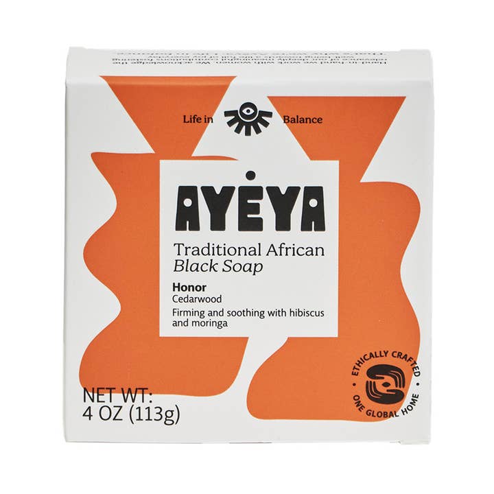 Traditional Honor African Black Soap Bar 4 oz. for wholesale by Ayéya