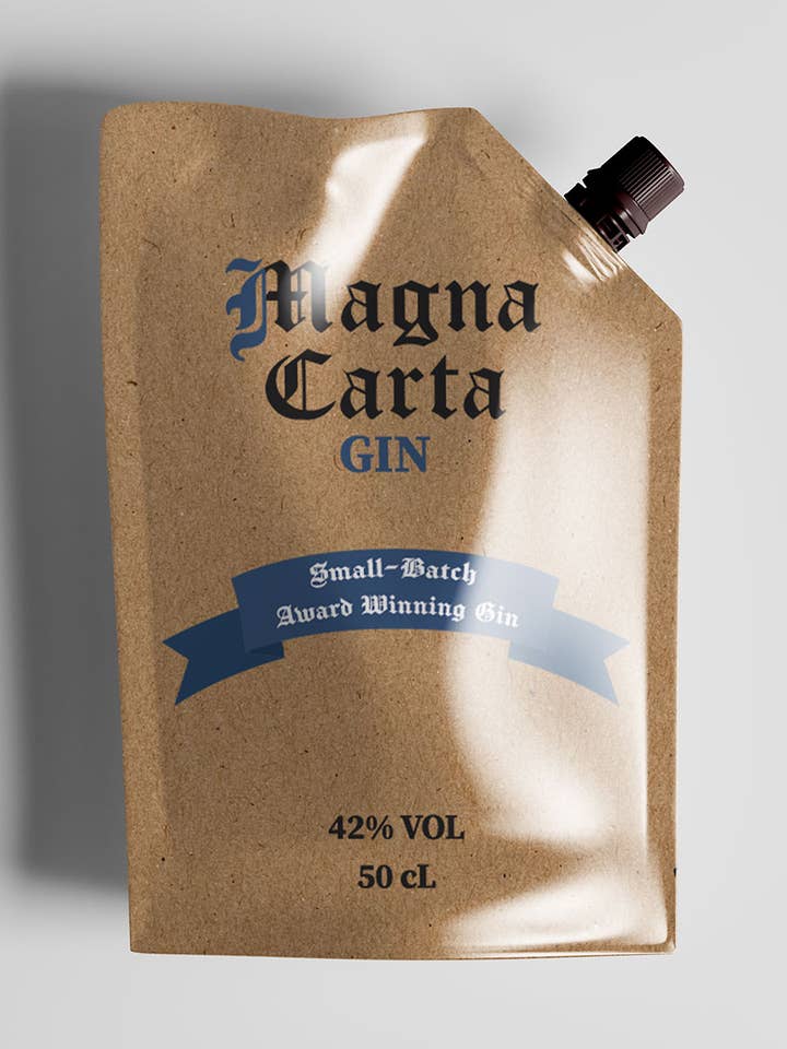 Award-Winning Gin Now in 50cl Festival-Ready Pouch for wholesale by Magna Carta Spirits