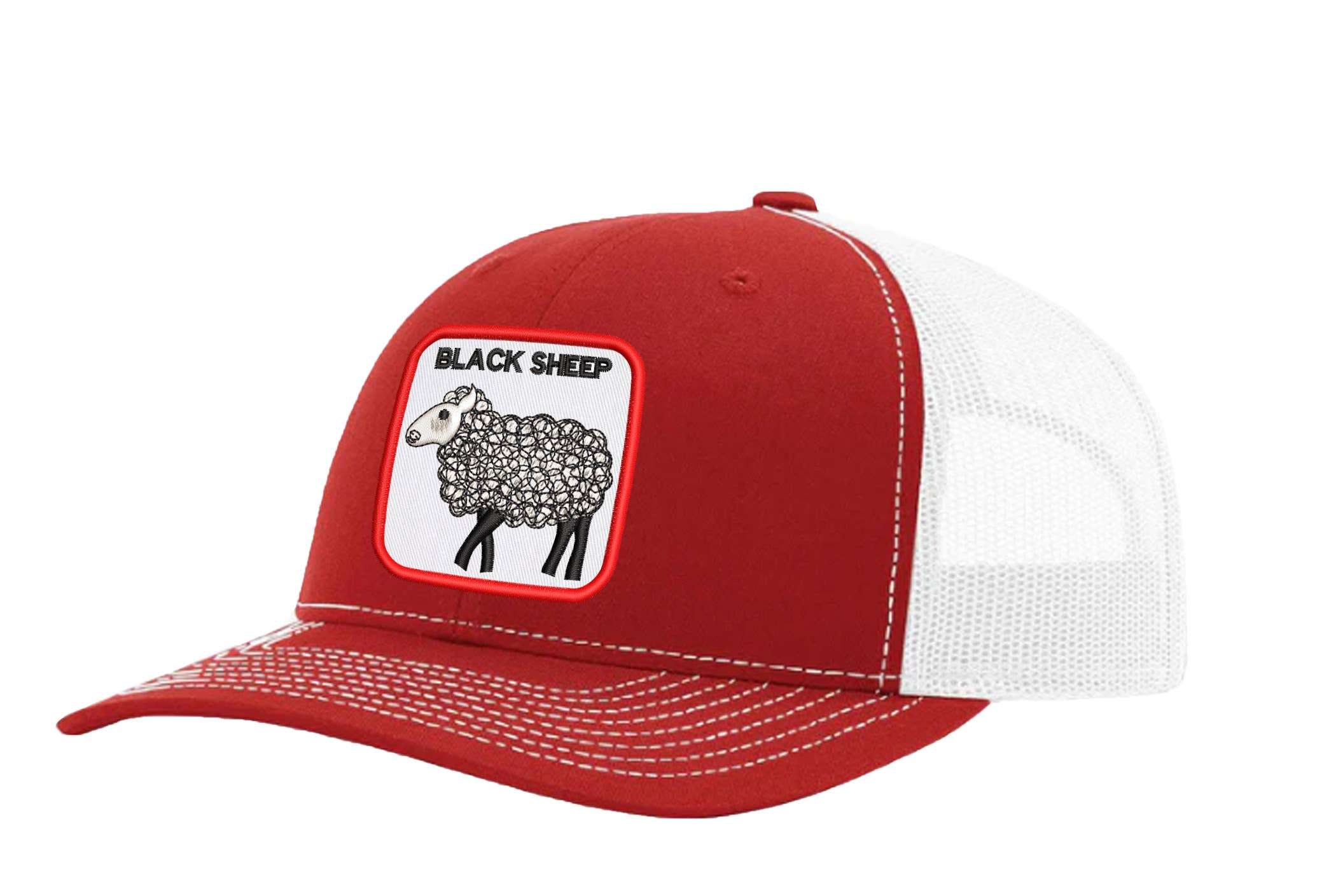 Multi-Vendor Sales - Wholesale Trucker Hat - Unisex - The Black Sheep Animal Patch Embroidered Trucker Hat4