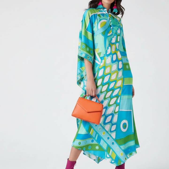 Printed Long Dress, Greenwich Village | Women - BYMANYC ® New York and other Purchase Wholesale korean clothes. Free Returns & Net 60 Terms on Faire trending on Faire.