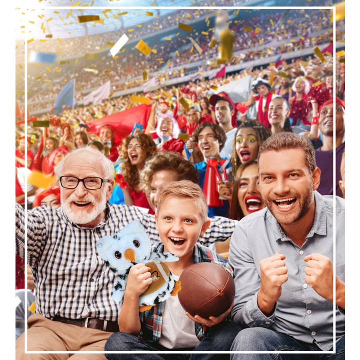 Cota Global - Wholesale Stuffed/Plush Toy - Kids & Baby - SUPER SOFT PLUSH - WHITE OWL WITH FOOTBALL PLUSH4