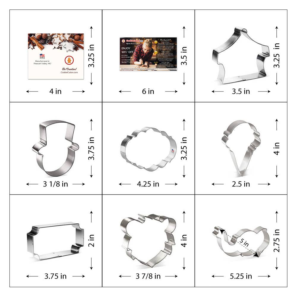 CookieCutter.com - Wholesale Cookie Cutter - Circus Birthday Cookie Cutter 10 Pc Set HS04483