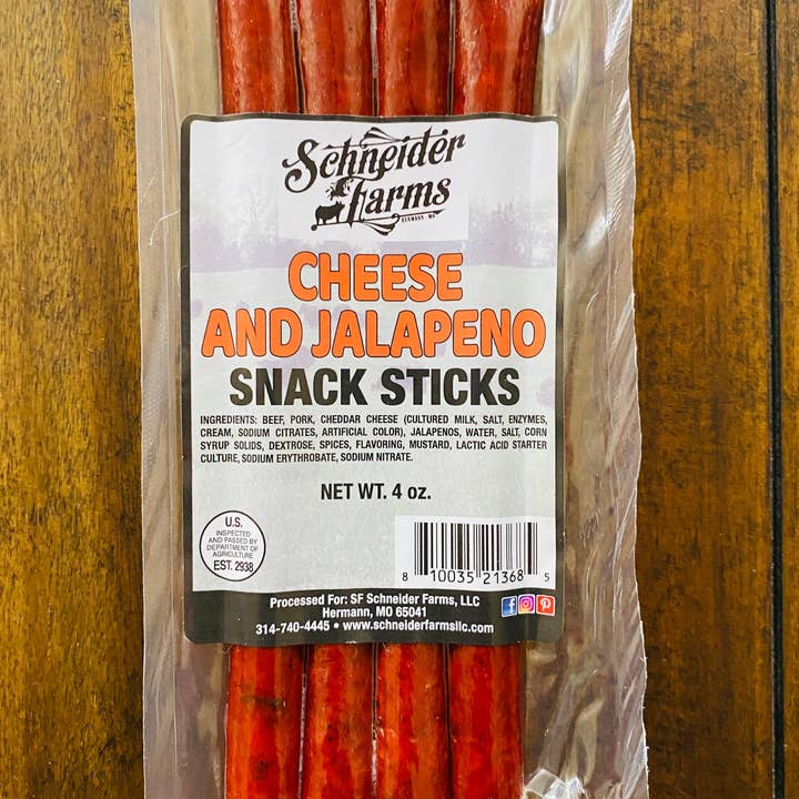 Schneider Farms - Wholesale Jerky - Jalapeño Cheddar Snack Sticks