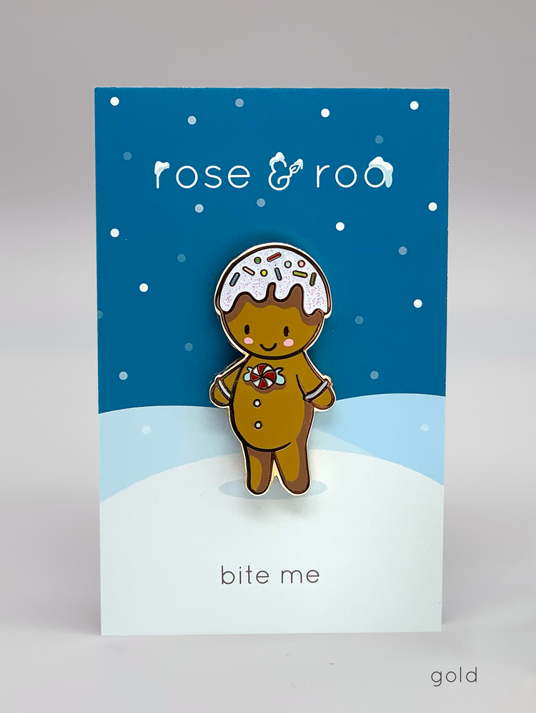 rose & roo - Wholesale Lapel Pin/Button - Bite Me Enamel Pin3