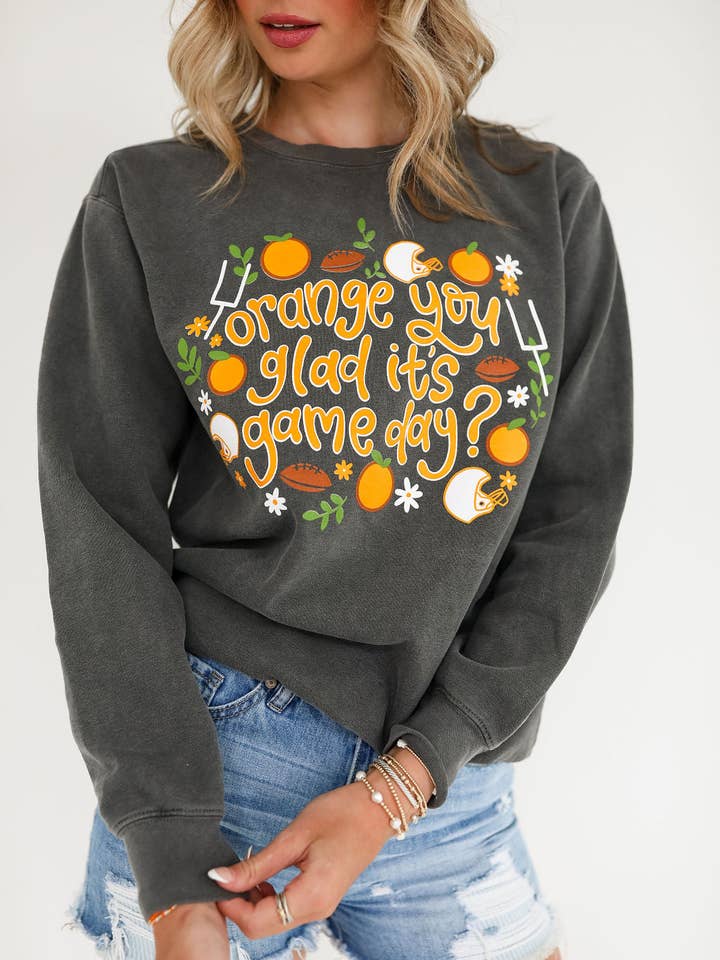 Orange You Glad Pepper Sweatshirt for wholesale by Give Her Six