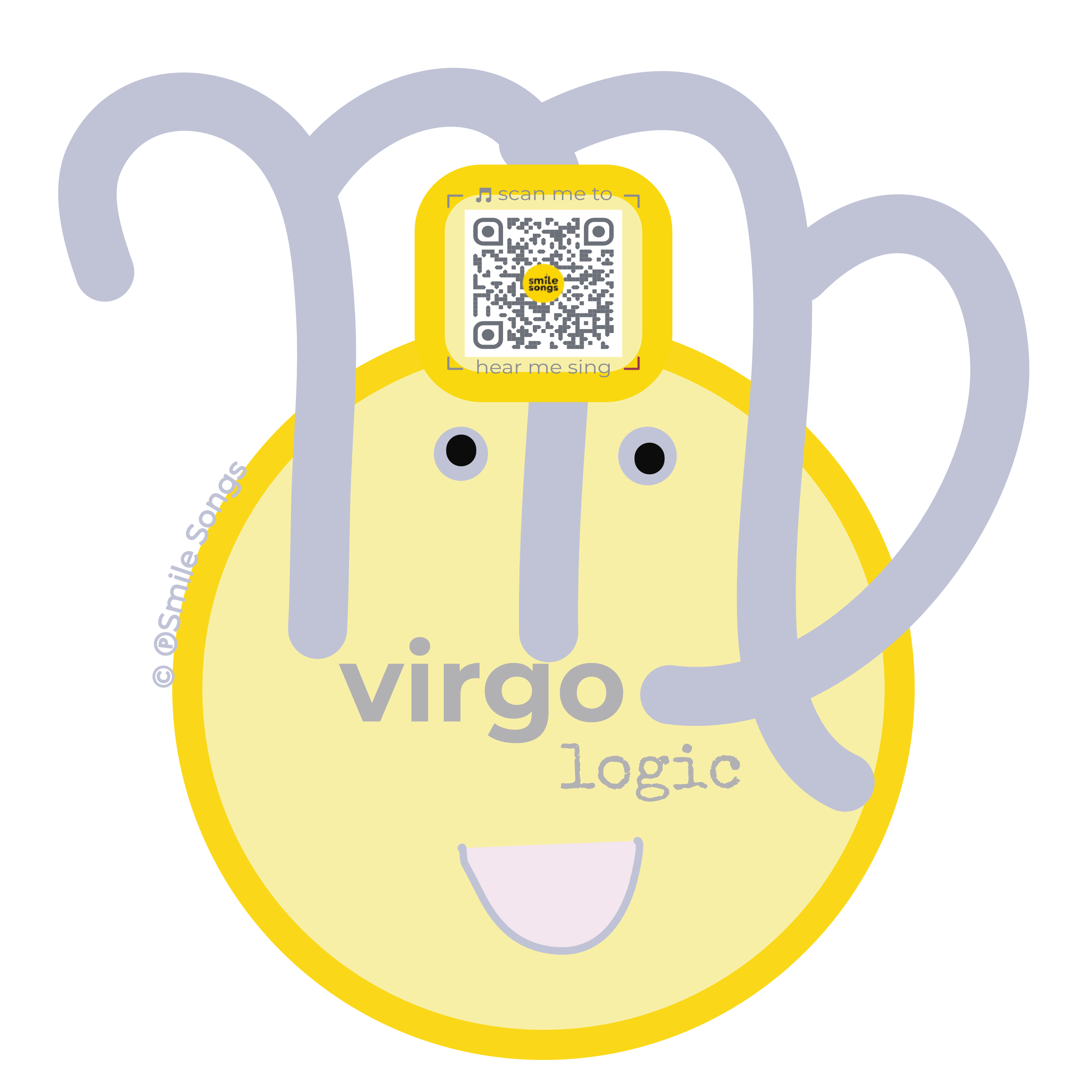 Smile Songs - Wholesale Sticker - Smile Songs 12 Zodiac Signs Astrology QR Code Stickers10