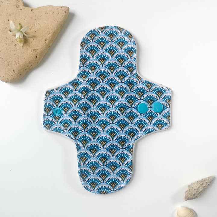 Les Mimines Montpellieraines - Wholesale Menstrual Pad/Liner - Hemp sanitary napkin "Peacocks"