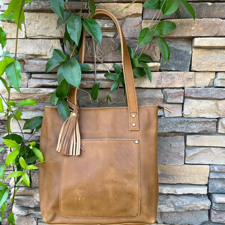 Roma Leathers, Inc. - Wholesale Tote Bag - Women's - Vintage cowhide leather tote shoulder bag 2