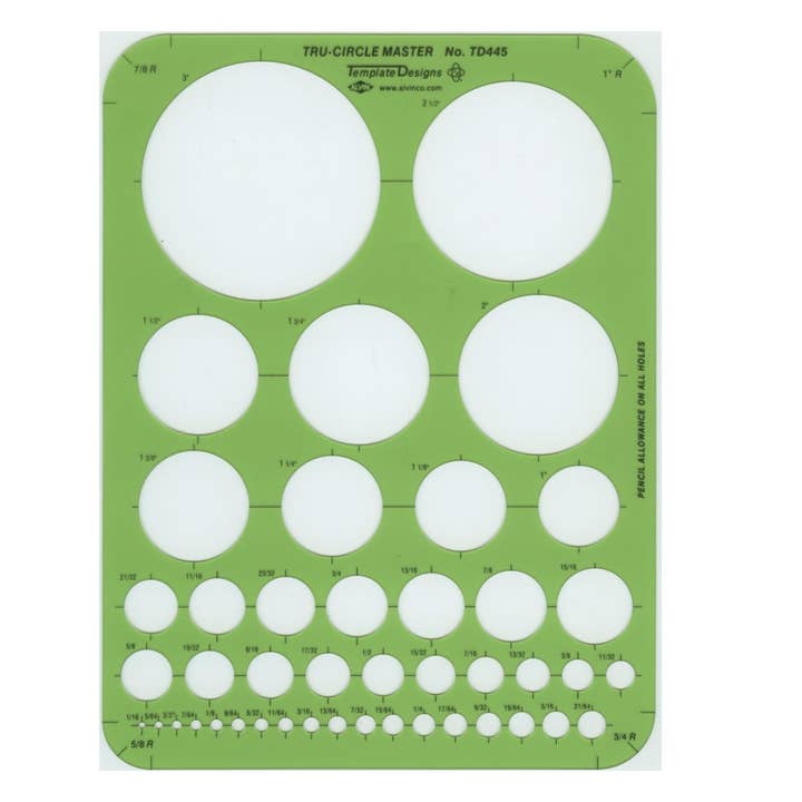 Alvin Drafting - Wholesale Craft Tool - Circle Master Template TD4452
