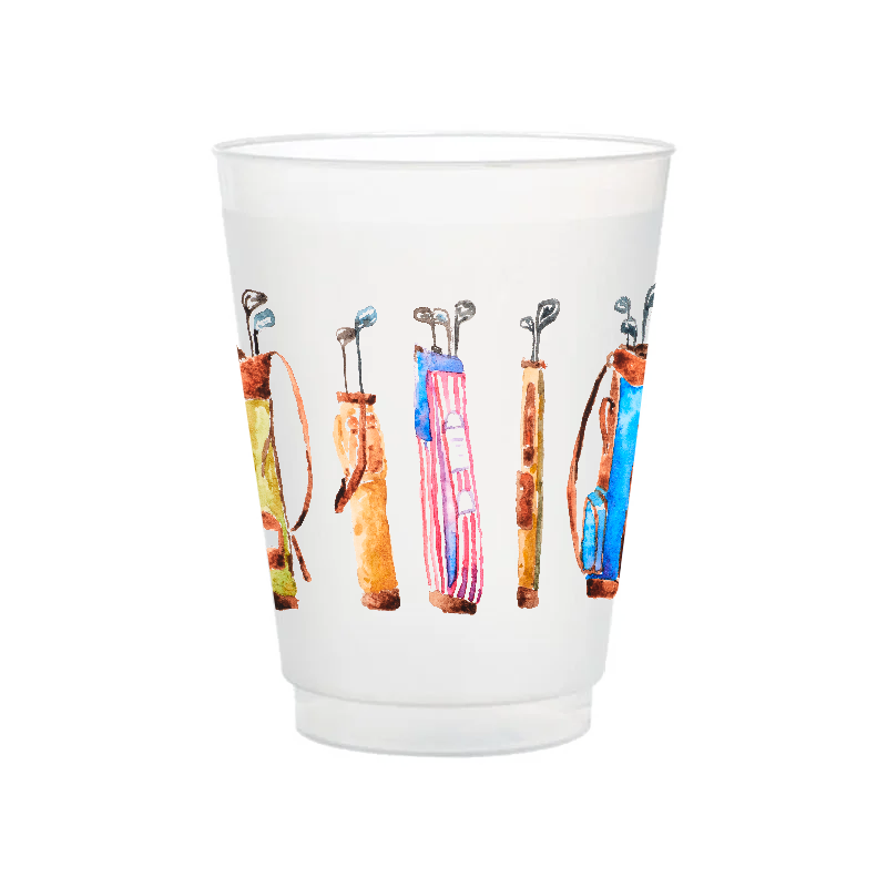 Taylor Paladino - Wholesale Drinking Glass/Cup - Golf Bags Frosted Cups | Set of 61