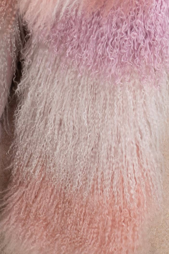 Nuvula – Großhandel Schal – Damen – Rosa Ombre Mongolische Geschorene Wollschal-Schal4