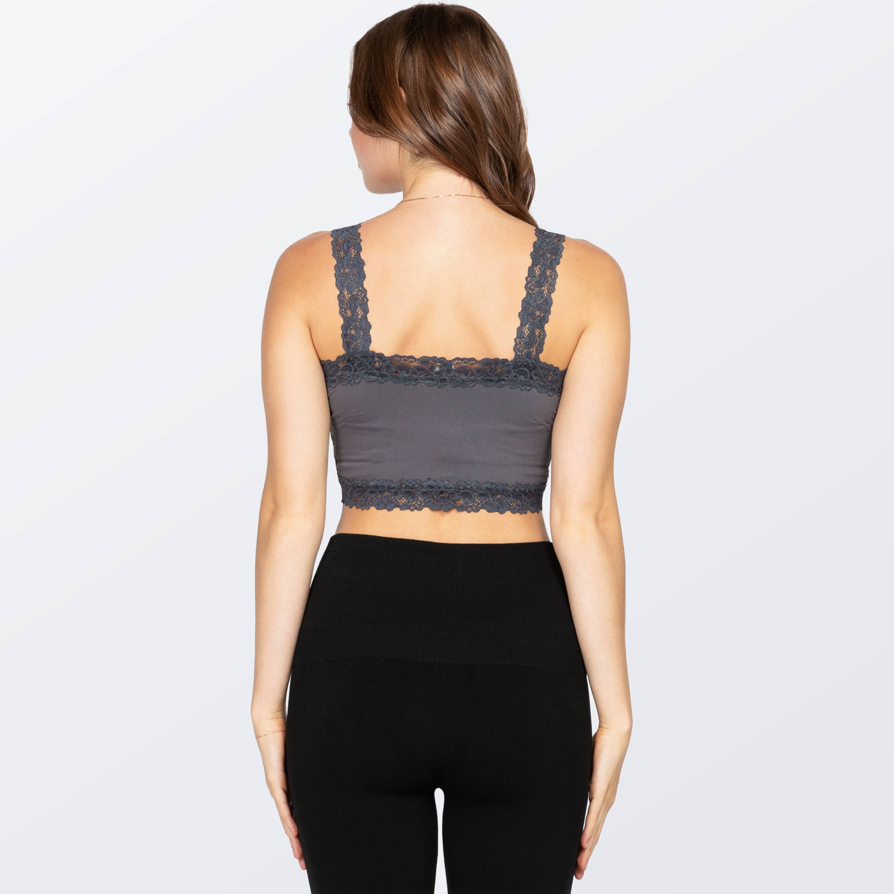 Friday Best - Wholesale Camisole - Women's - Seamless Bralette Camisole with Lace Straps24
