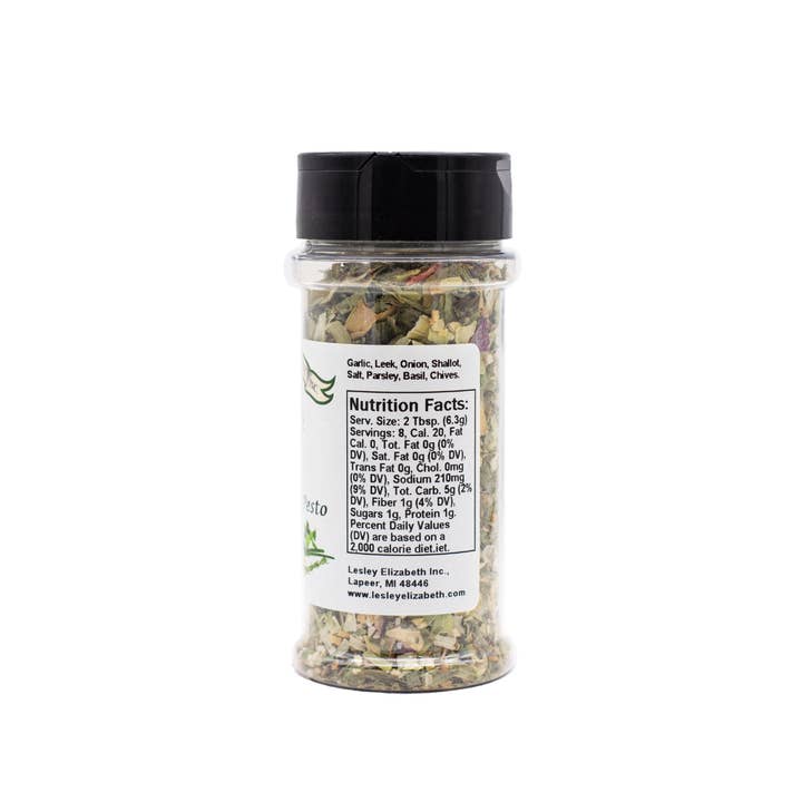 Lesley Elizabeth - Wholesale Dried Spice Mix - Leek & Garlic – Gourmet Pesto Blend (250mL PET)2
