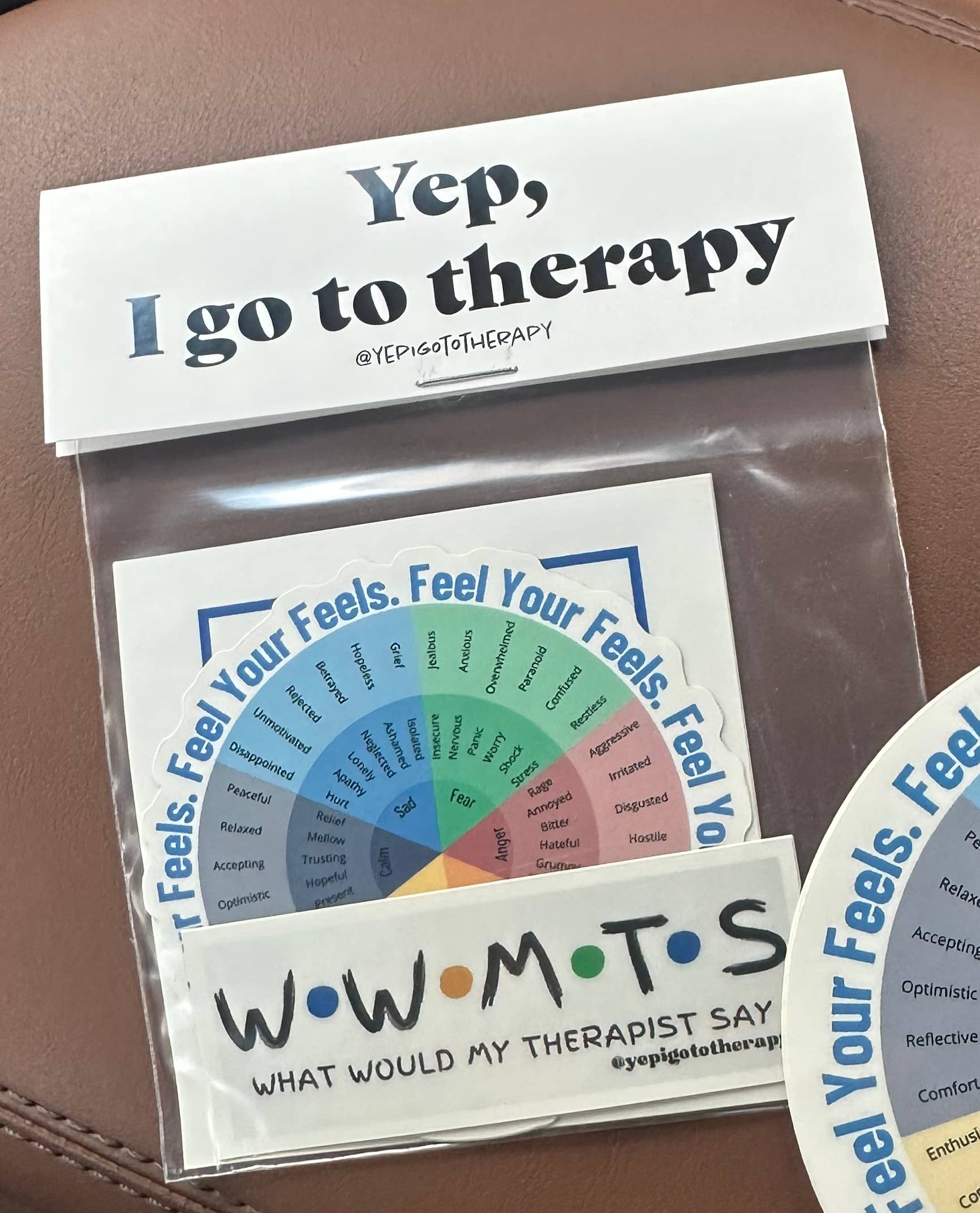 Yep, I Go To Therapy - Wholesale Sticker - Therapy-Inspired Sticker Pack (Set of 3)1
