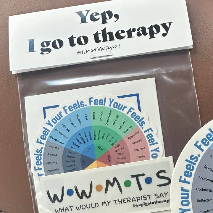 Yep, I Go To Therapy - Wholesale Sticker - Therapy-Inspired Sticker Pack (Set of 3)1