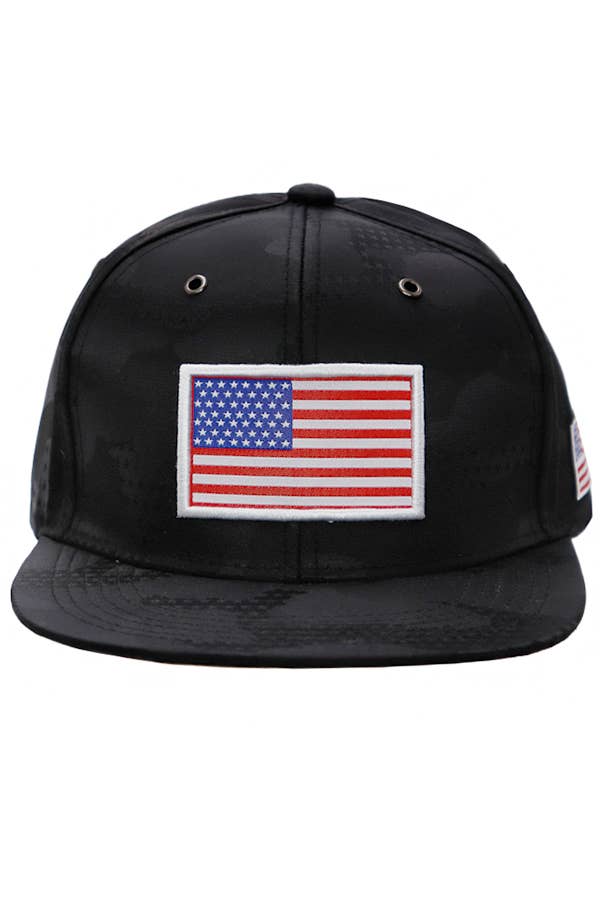 Cap Zone - Vendita all'ingrosso Cappellino con visiera piatta - Uomo - Bandiera Americana Itty Bitty Star Camouflage Nylon Snapback4