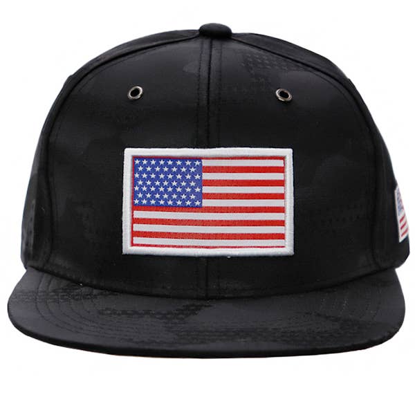 Cap Zone - Vendita all'ingrosso Cappellino con visiera piatta - Uomo - Bandiera Americana Itty Bitty Star Camouflage Nylon Snapback4