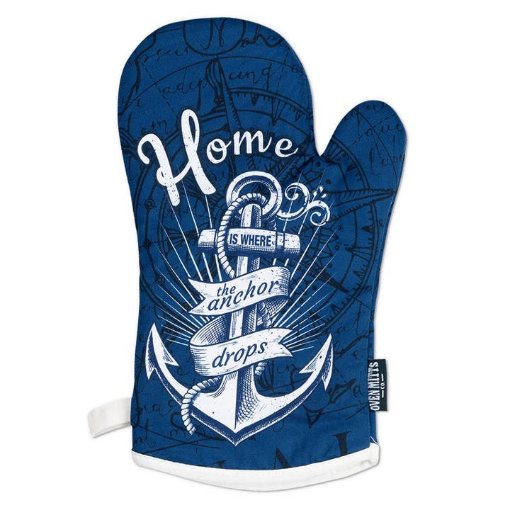 Zapps Clothing - Wholesale Oven Mitt/Pot Holder - Nautic Home Navy Oven Mitts And Potholder Set