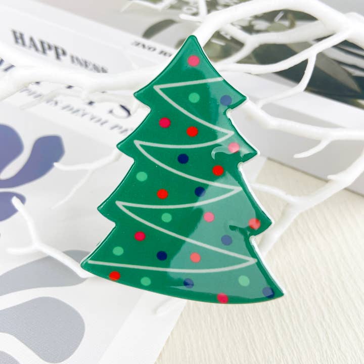 mildstyles - Wholesale Hair Clip - Women's - Christmas Santa Hair Claw Clip,Christmas tree Hair clip