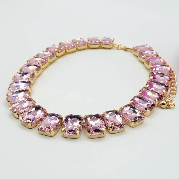 Daemon srls - Wholesale Beaded/Pearl Necklace - MARGOT collier con pietre sfaccettate - gold21