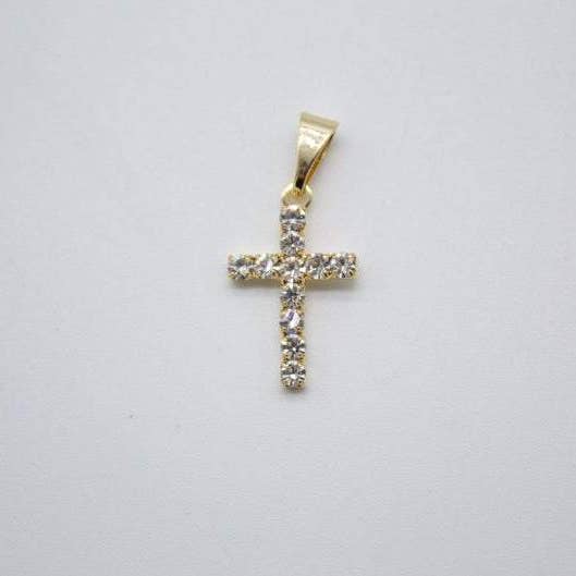 18K guld fylld Pavel Cross krucifix med CZ för wholesale av MIA Jewelry