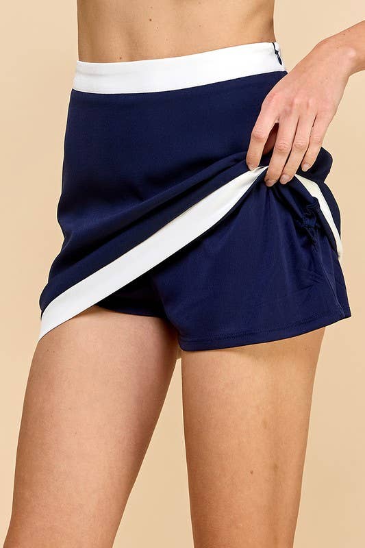 TCEC - Wholesale Athletic Skirt - Women's - CS3693-Short Pencil Skirt With Contrast Color Trim4